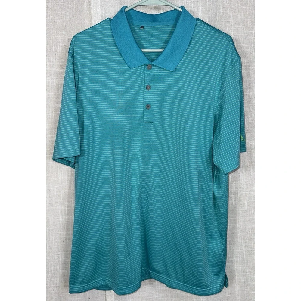 Adidas Men's XL Polo Collared Short Sleeve Shirts Lot of 3 Green Blue Burgundy
